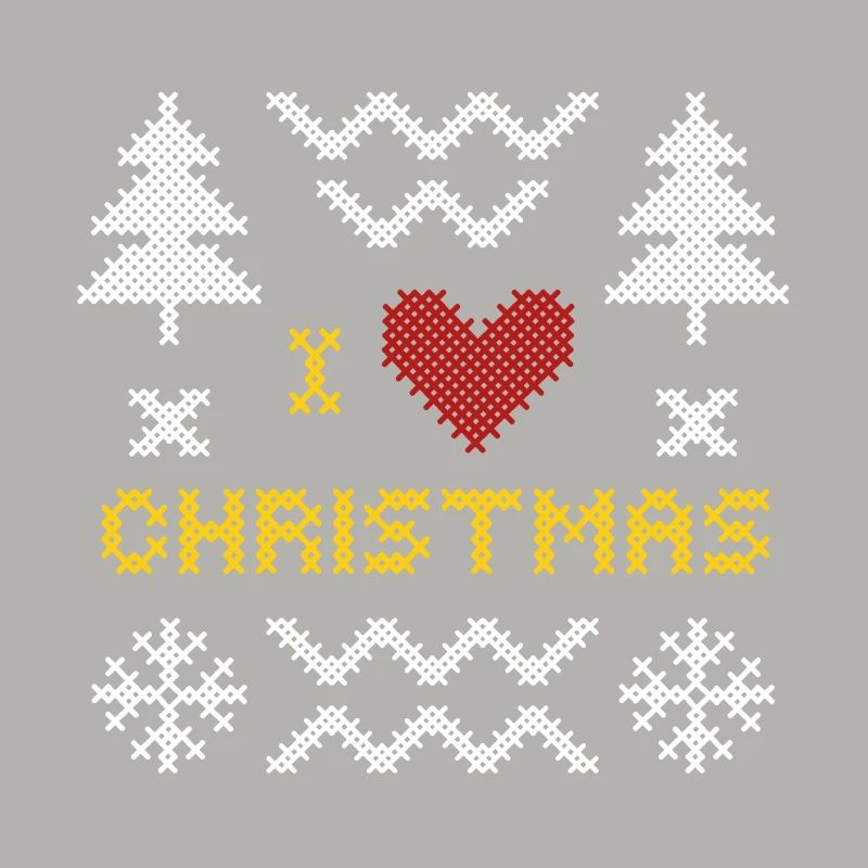 Weihnachtsherz Strickmuster Design