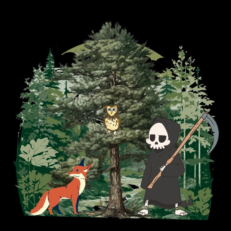 Waldbewohner Sensenmann Fantasy Halloween Tod