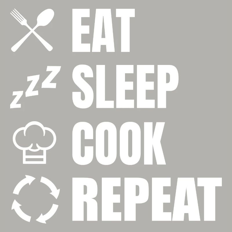 Manger, dormir, cuisiner, répéter