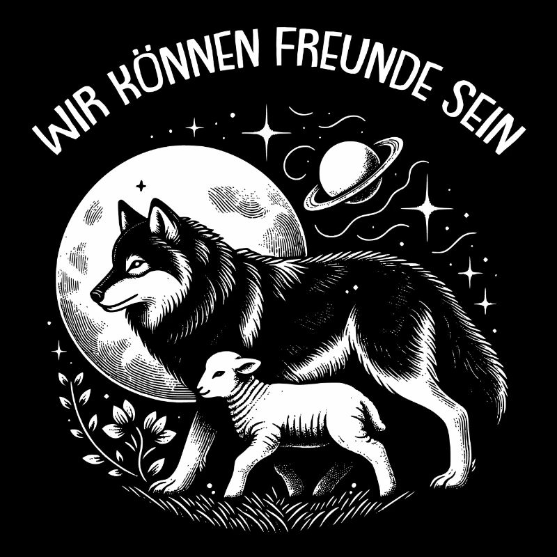 Wolf und Lamm wir können alle Freunde sein