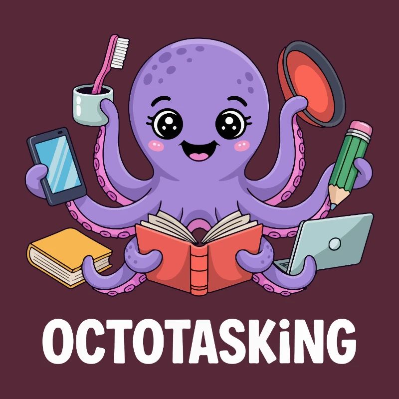 Octotasking octopus en mode multitâche