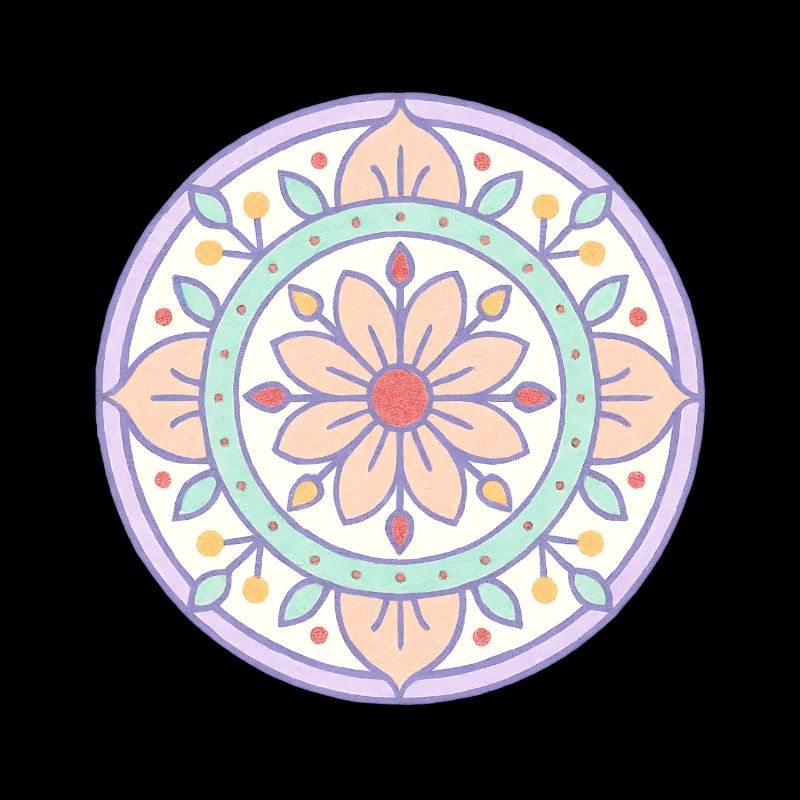 Mandala mit Risographie-Effekt