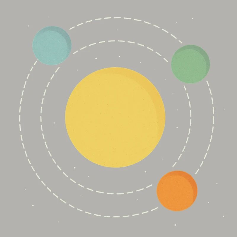 Orbite du Soleil Abstrait Print Design