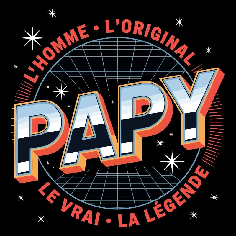 Vintage Papi Grand-Père Retro Original Papy