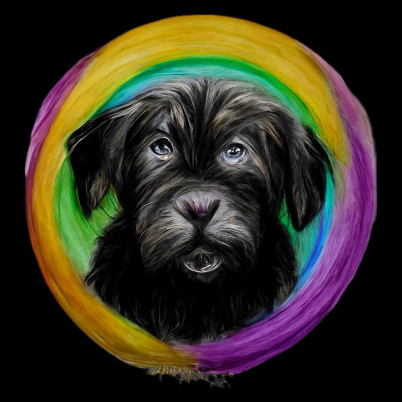 Regenbogen Hund Briard