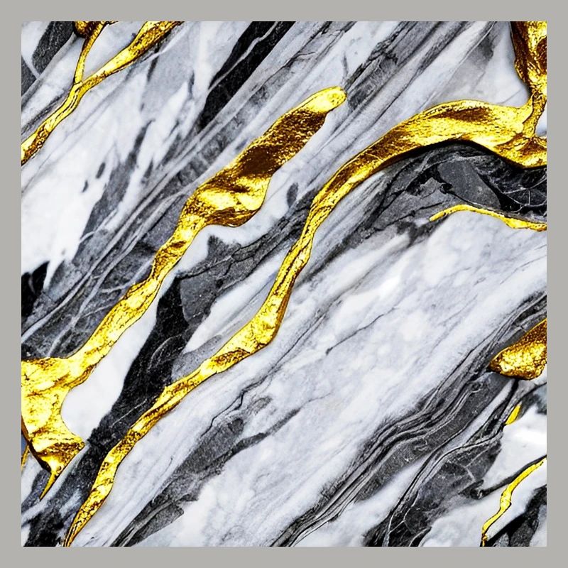 Structure en marbre or