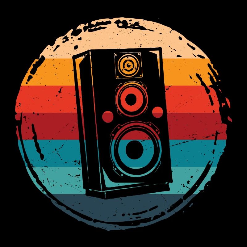Speaker Retro Grunge Circle