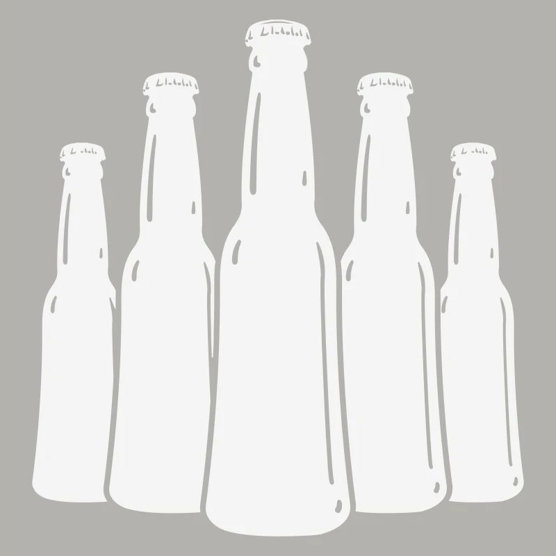 Silhouette des bouteilles de bière