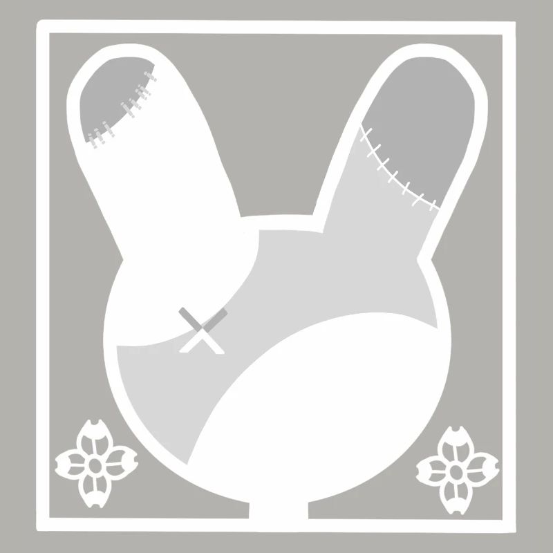 Silhouette du lapin-patchwork