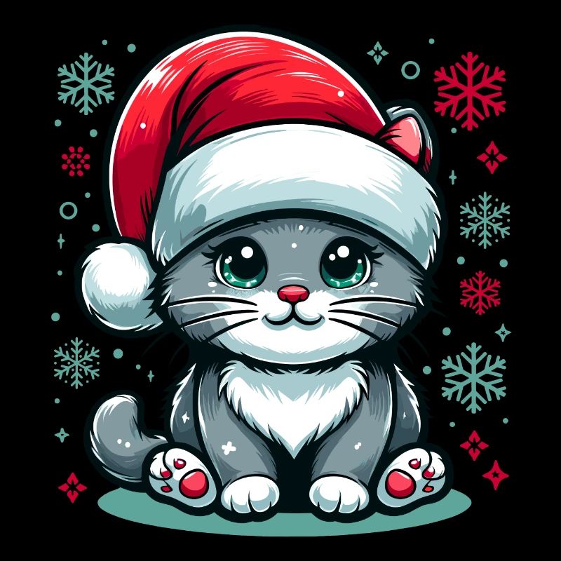 CAT, KITTY, KITTEN, PET, CHRISTMAS, SNOW