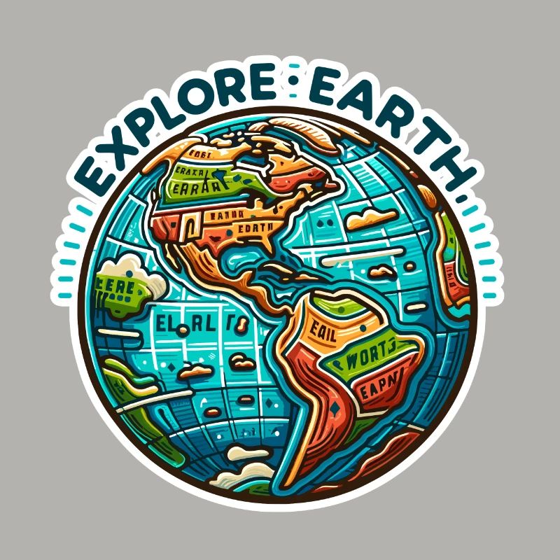 Explore Earth - Erde Illustration