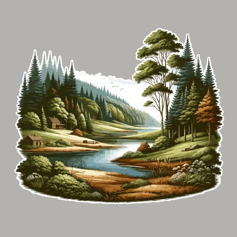 Landschaft - Illustration