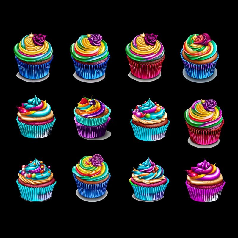 Bunte Muffins einfach lecker