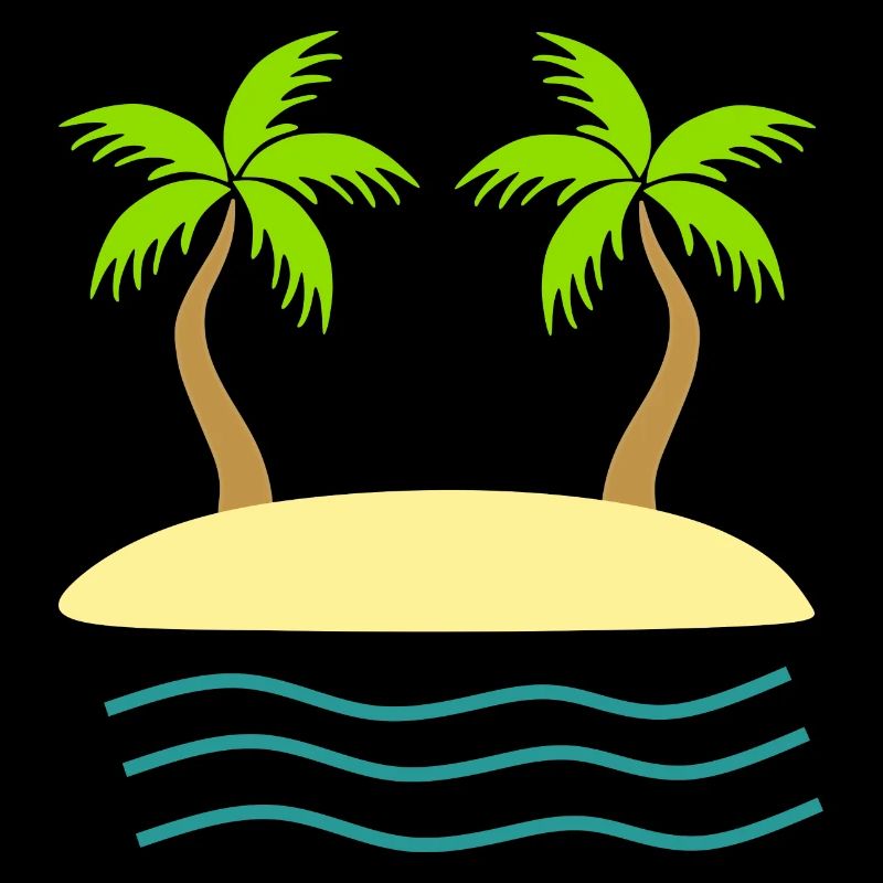 Palmier vert île mer