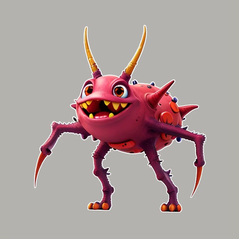 Red TickToc Monster