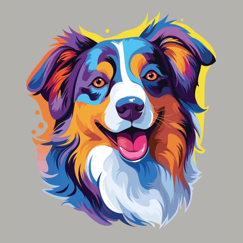 Australian Shepherd pop art