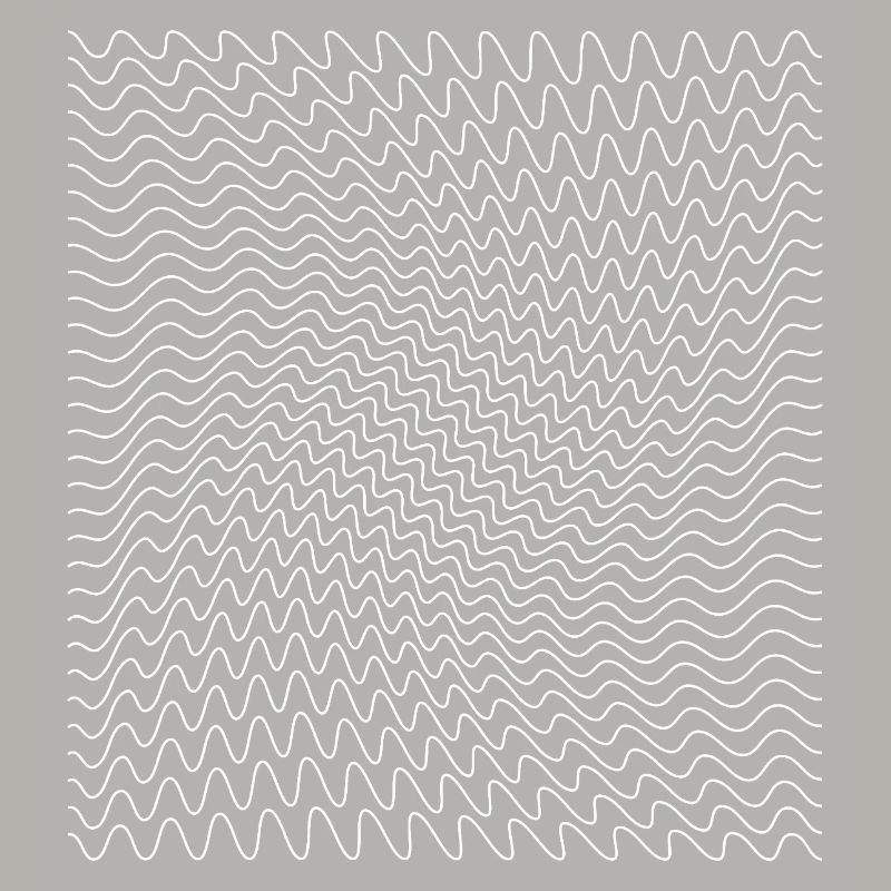 Dynamic Wavy Line Optical Illusion Print