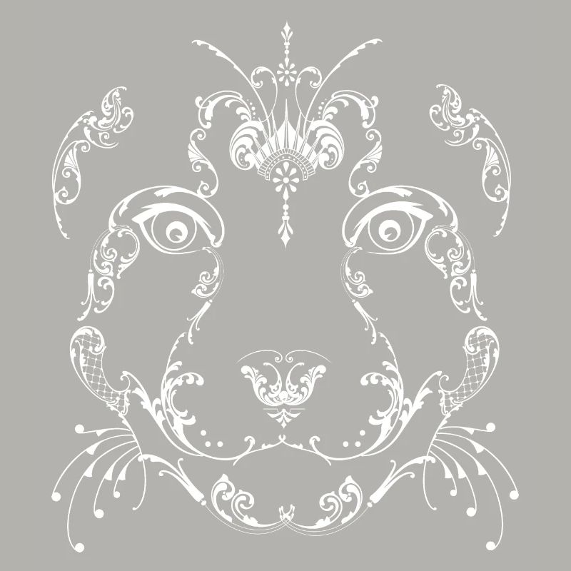 Snow leopard cheetah psychedelic ornament pattern