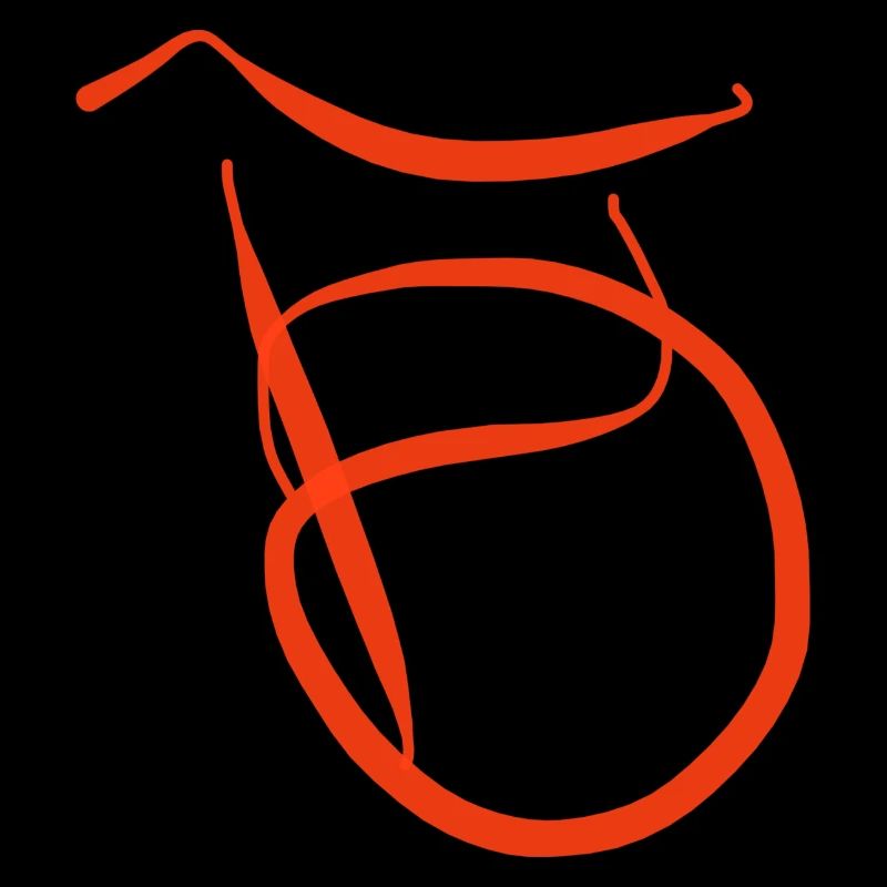 Orange B sur pull noir