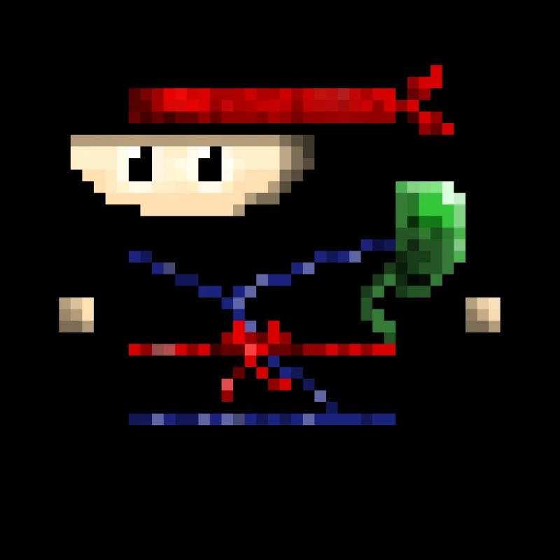 Pixel ninja guerrier