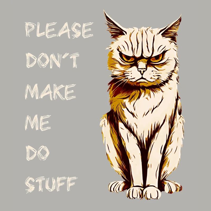 PLEASE DON'T MAKE ME DO STUFF, ADOLESCENT CAT