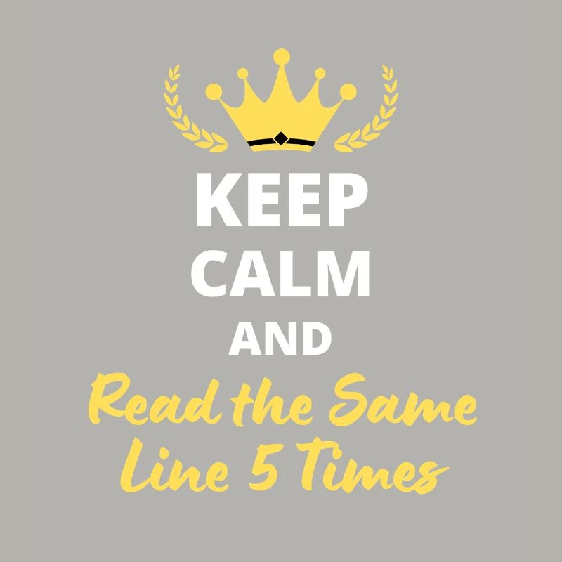 Keep Calm and Read the Same Line 5 Times