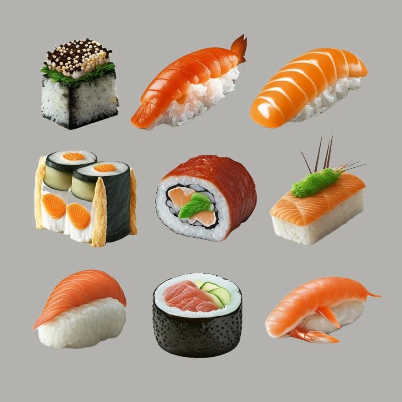 Different sushi variations