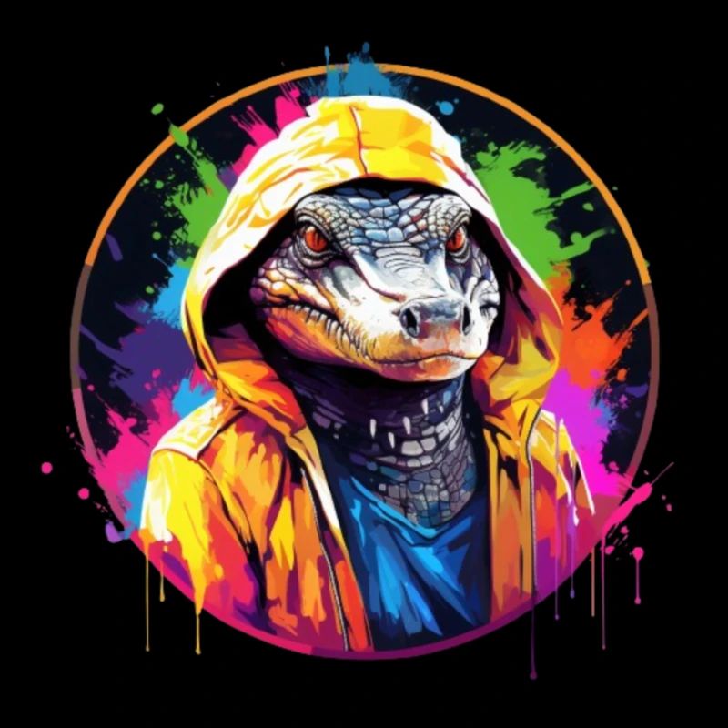 Krokodil mit Hoodie