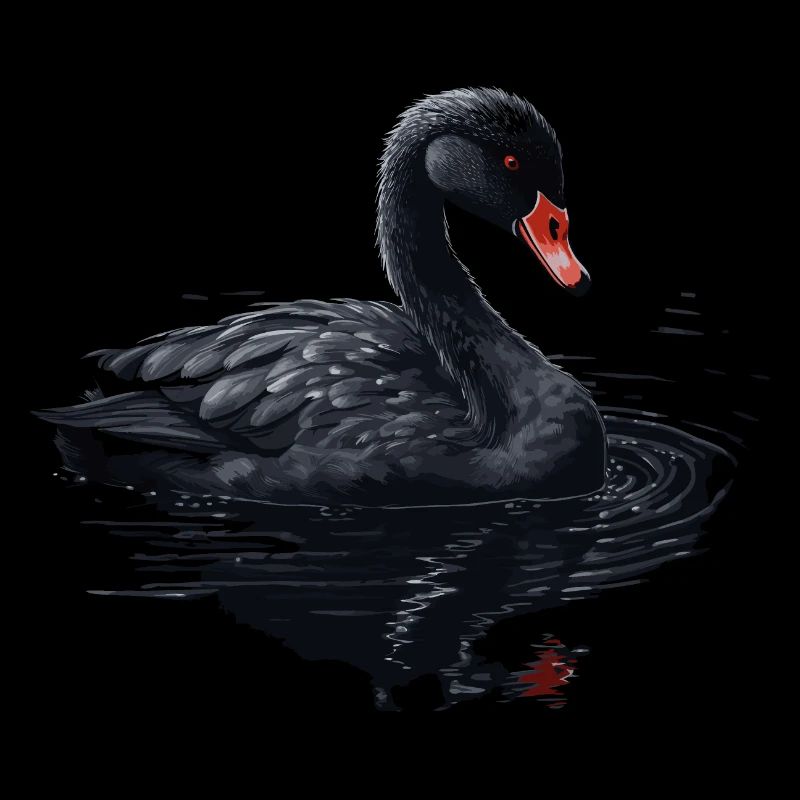 Schwarzer Schwan Vogel