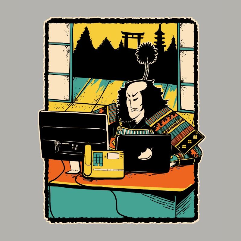 Samurai Computer Nerd Programmer Programming