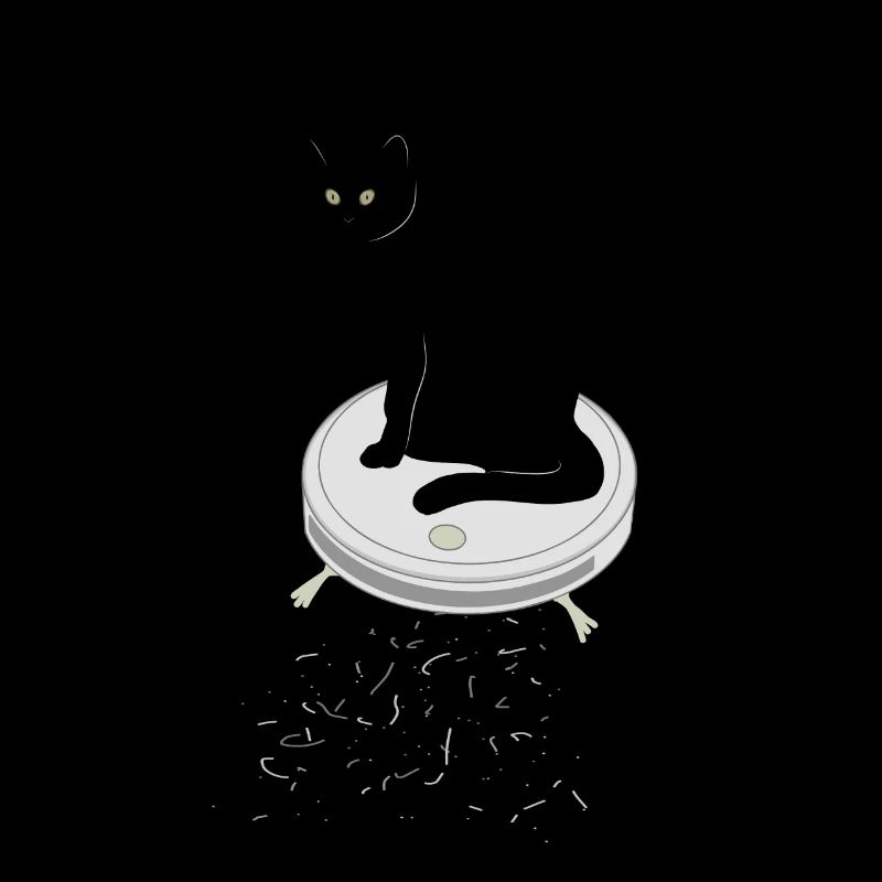Cat Vacuum Cleaning Witch Cat Lovers Cat Daddy