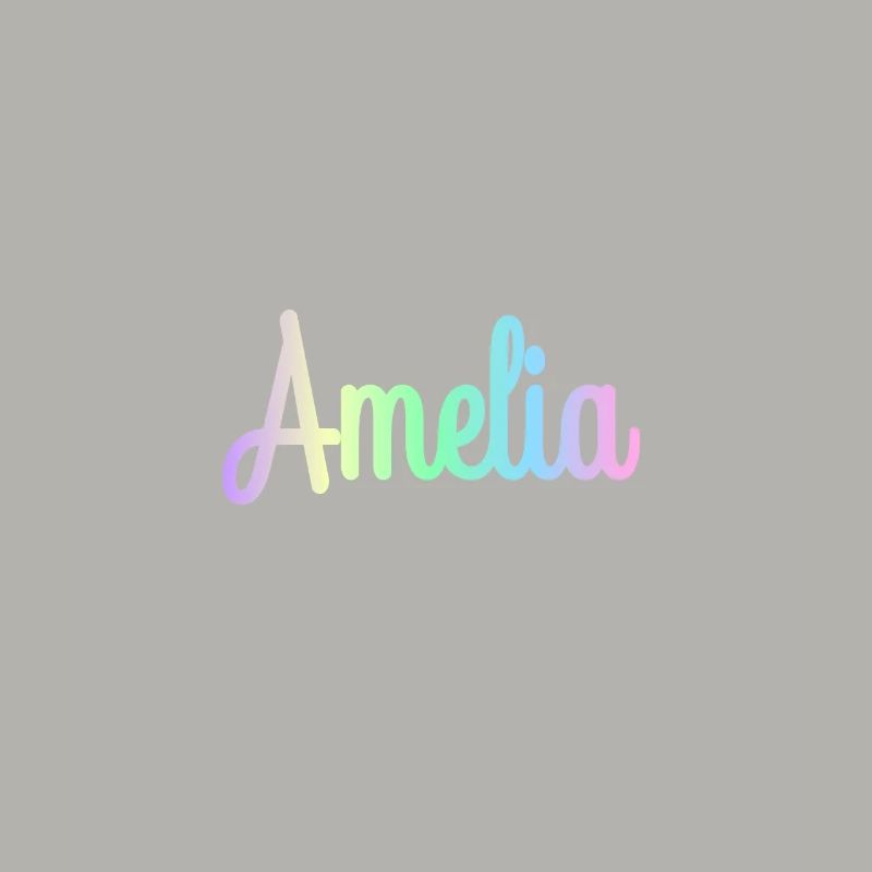 AMELIA Rainbow Minimalist Cursive