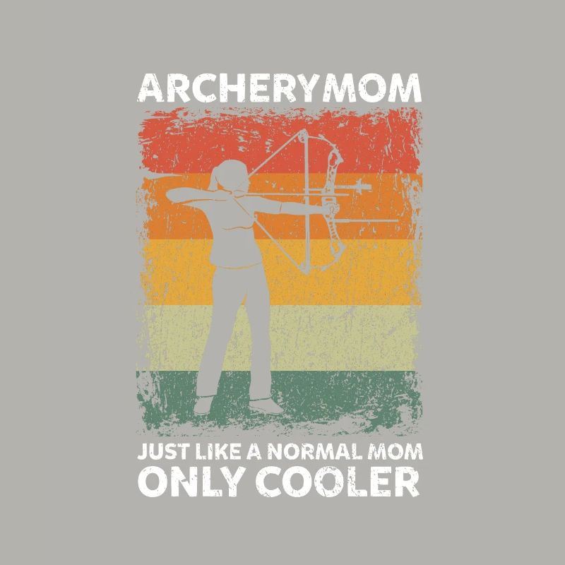 Maman de tir à l’arc vintage comme une maman normale seulement plus cool