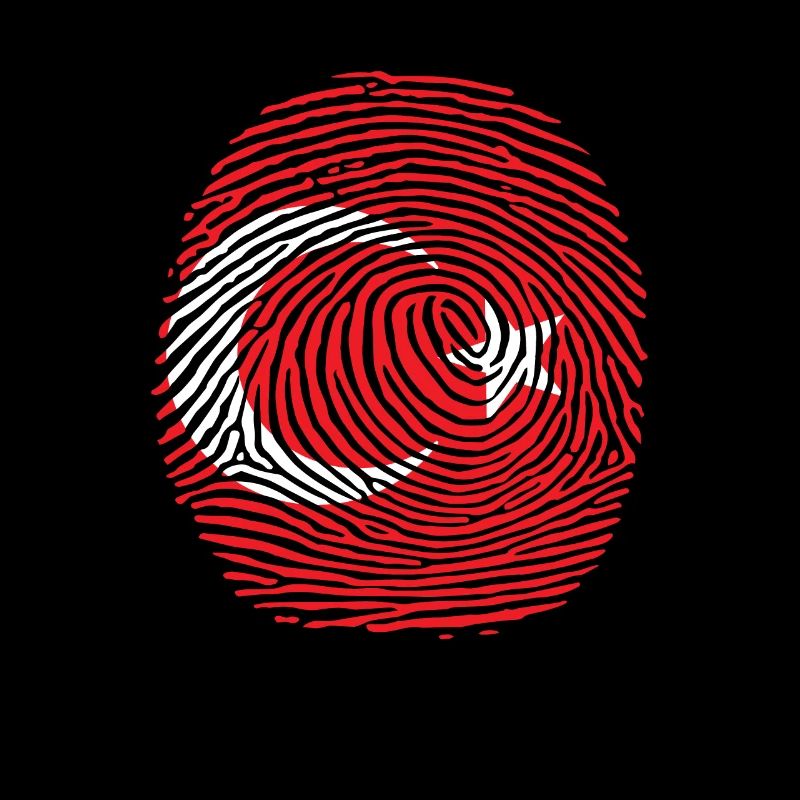 Empreinte digitale du drapeau du pays turc