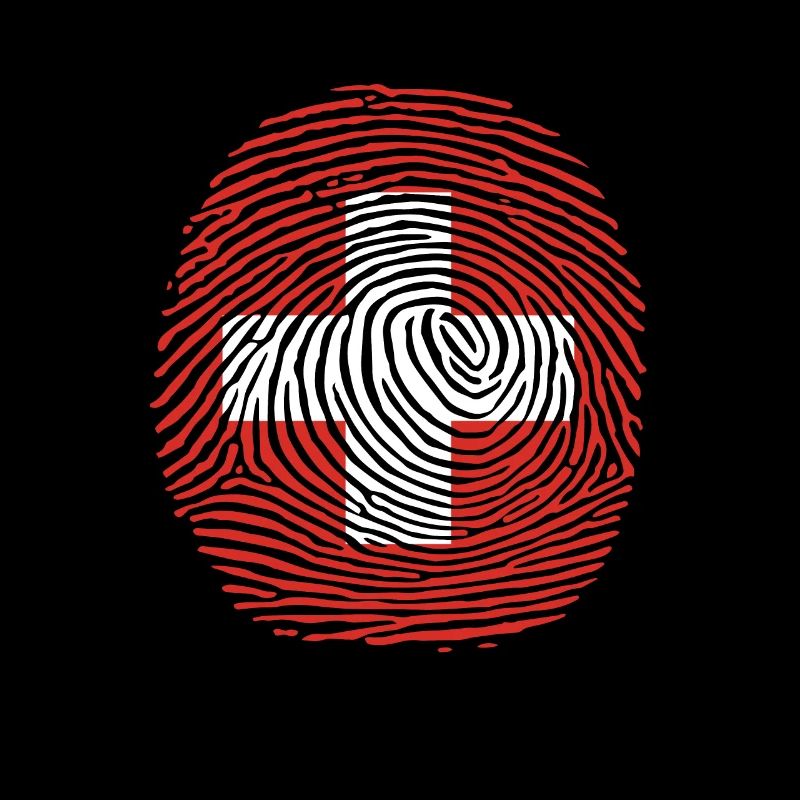 Empreinte digitale du drapeau suisse