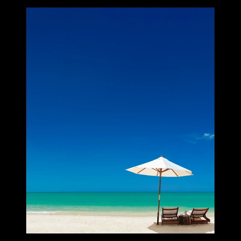 Summer Vacation On The Sandy Beach Next To Ocean