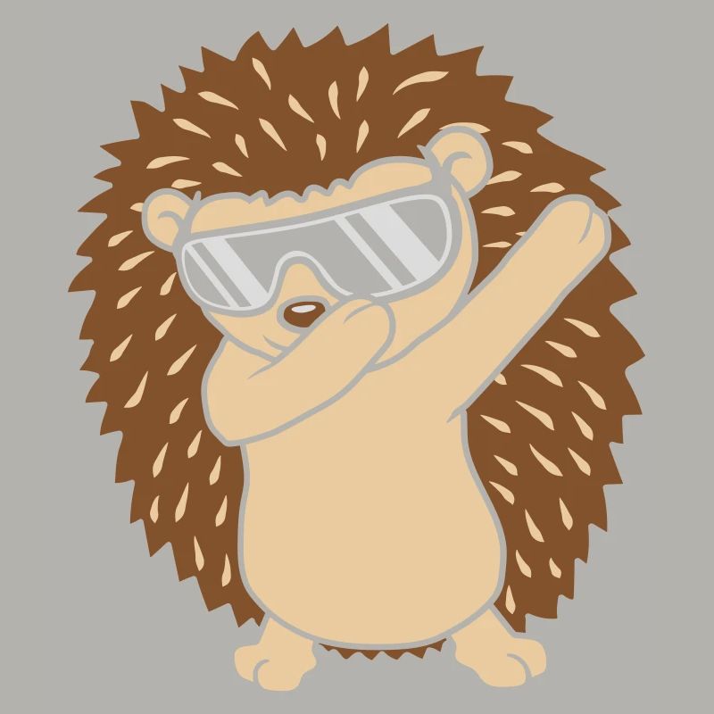 Cool funny dabbing hedgehog