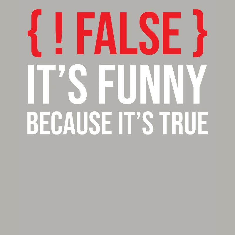 Programming Saying Slogan False It's Funny Because