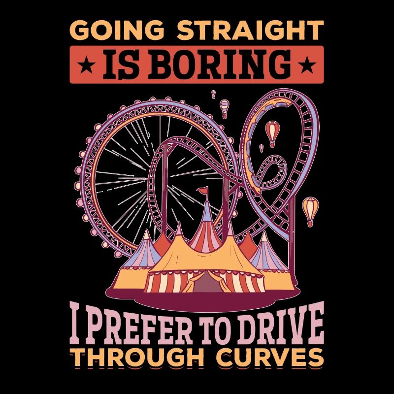 Roller Coaster Curves Looping Fairground Gift