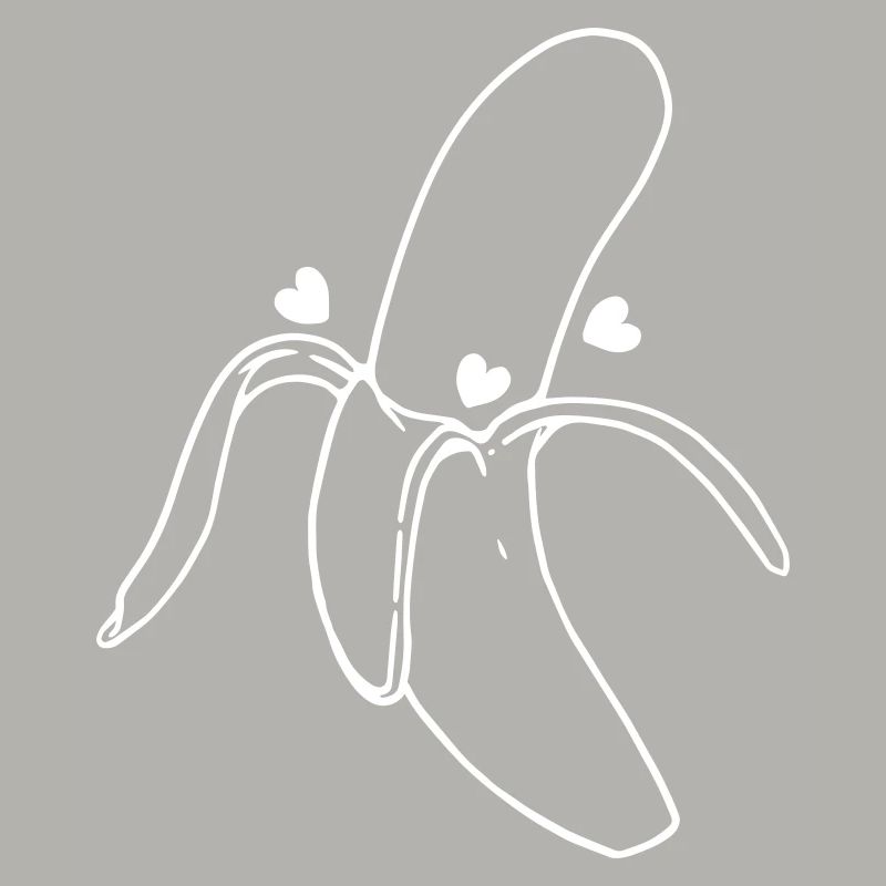 Banana tattoo wireframe drawing