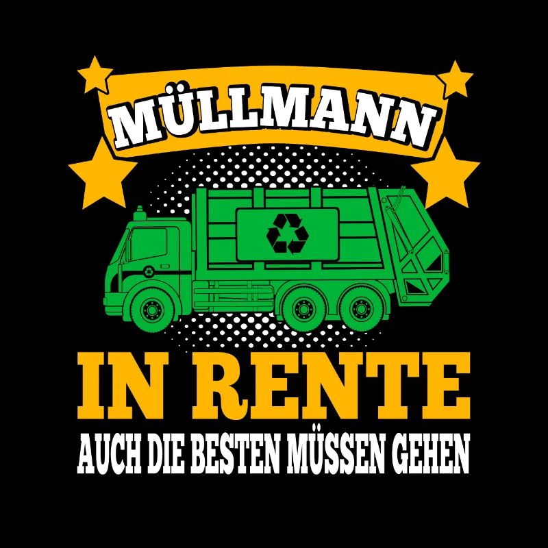 Müllmann In Rente Müllabfuhrauto Müllmann Rentner
