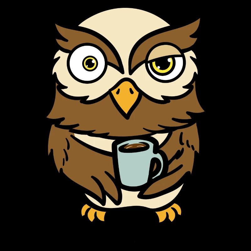 Eule Vogelbesitzer Kaffeetrinker