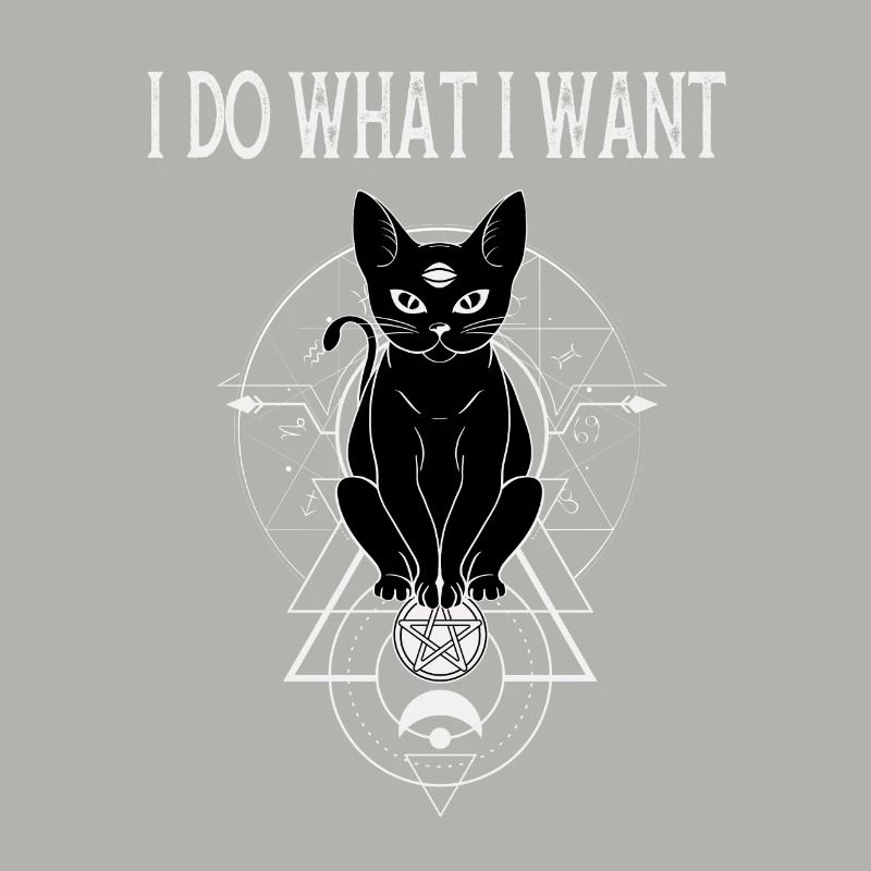 Propre volonté Occulte Chat Amant Satan Goth