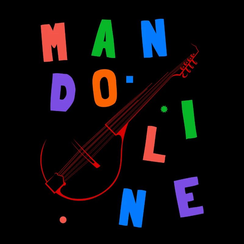 Mandoline - Bunte Buchstaben
