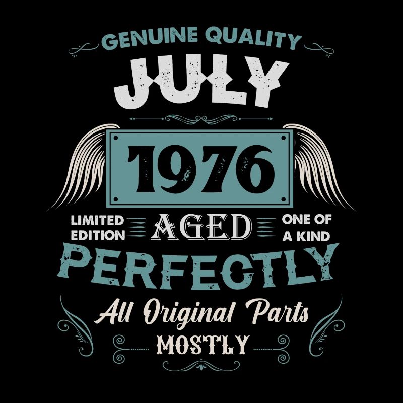 Juli 1976 Vintage Geburtstag Geschenk