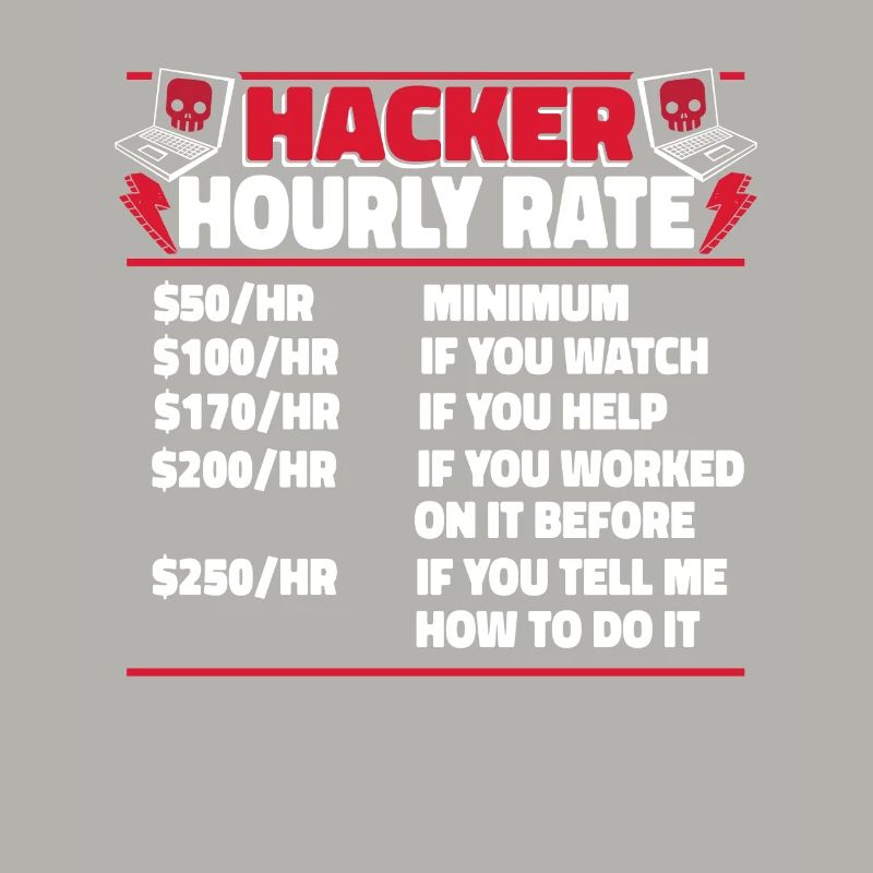 Hacker Hourly Rate Sniffer Social Engineering