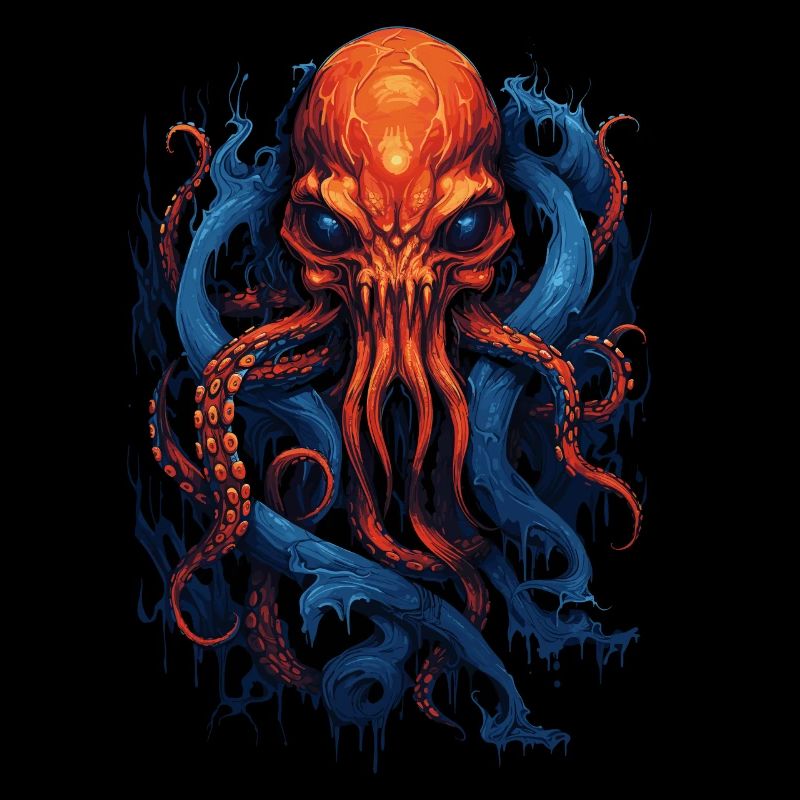 Alien Skull Octopus Squid Animal Creature