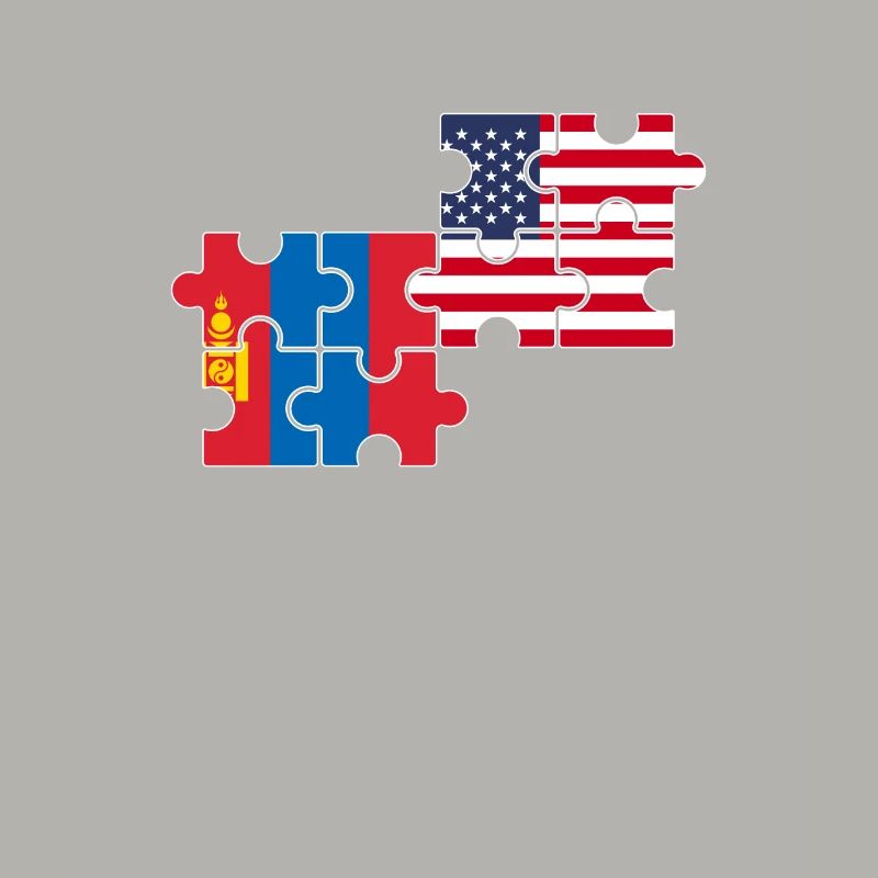 Mongolie USA Drapeau Mongol américain