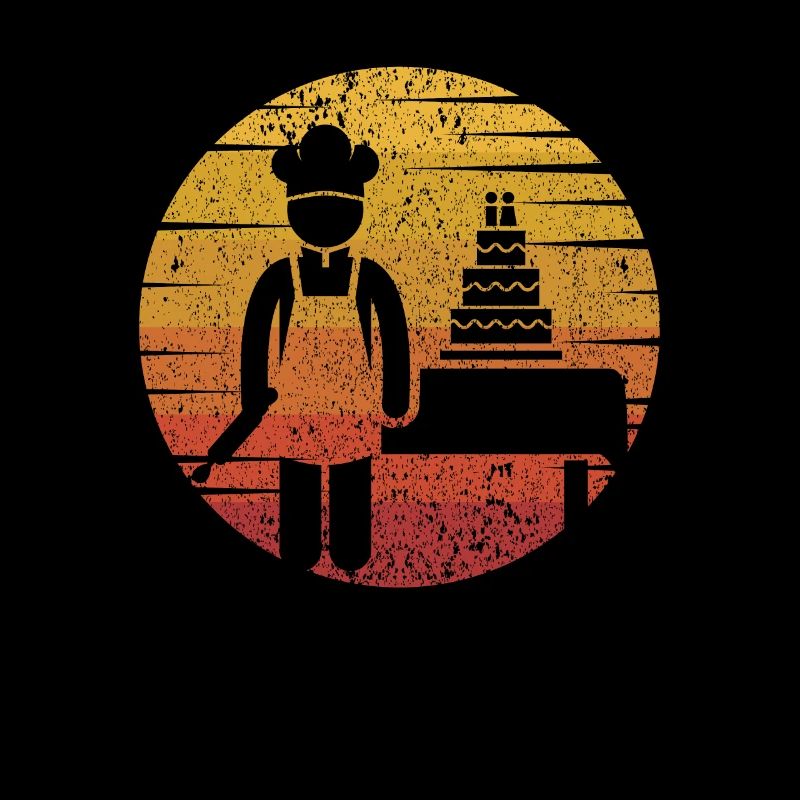 Retro bakery confectioner hobby baker master baker