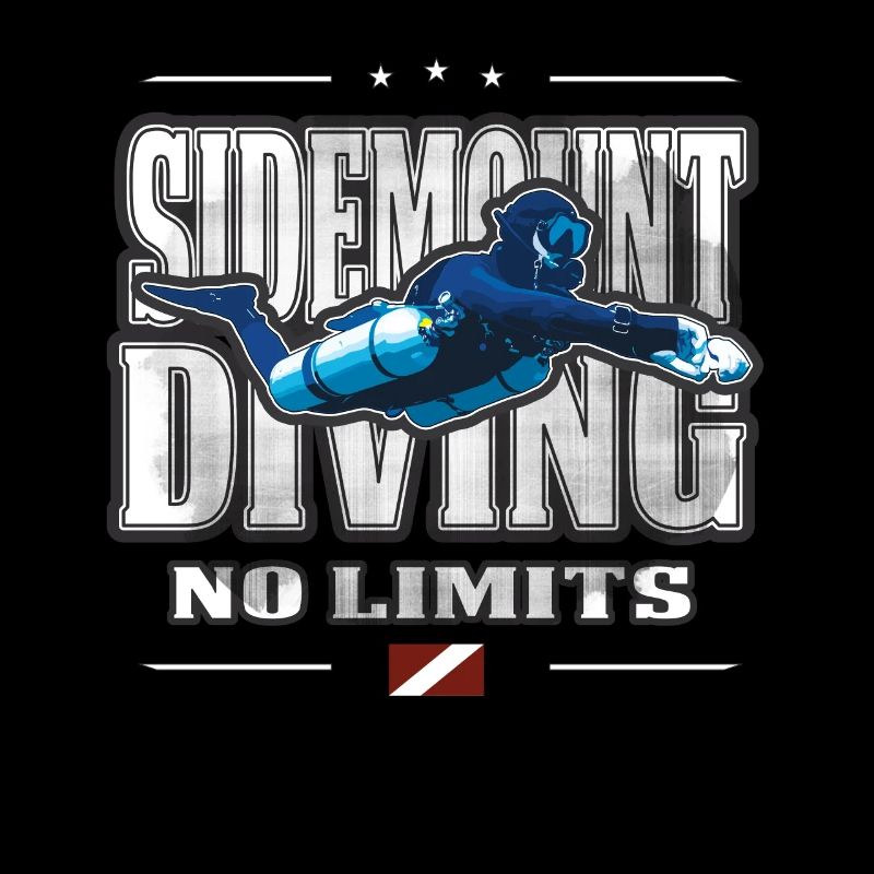 Sidemount Taucher Geschenk Keine Limits